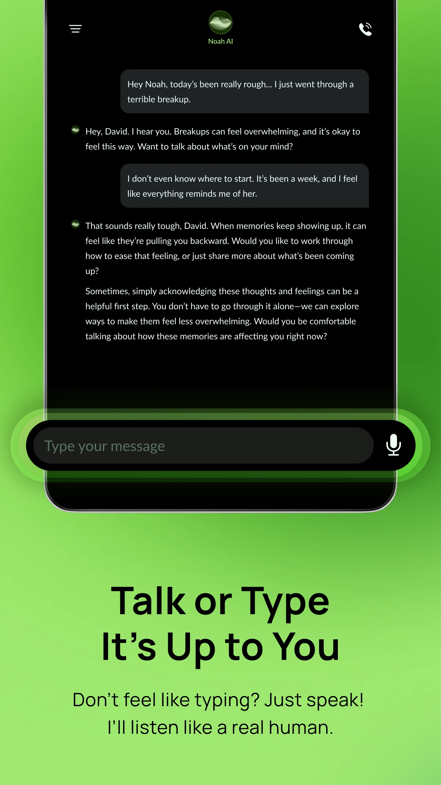 Noah - Your AI Therapist screenshot